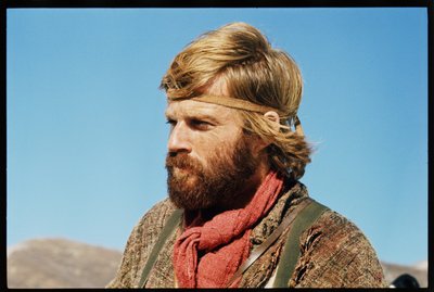 Robert Redford en el set de 