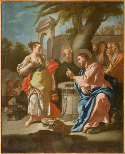 Jesús y la samaritana, segunda mitad del siglo XVIII (óleo sobre lienzo) de Oronzo Tisio