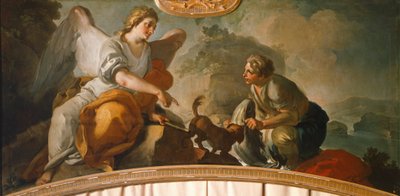 Tobías y Ángel, de Oronzo Tiso (1726-1800) de Oronzo Tiso