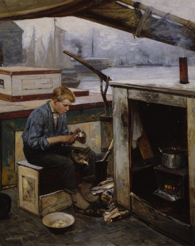 Niño de Førstereis (óleo sobre lienzo) de Oscar Arnold Wergeland