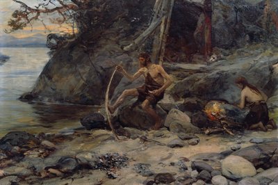 gente de la edad de piedra de Oscar Arnold Wergeland