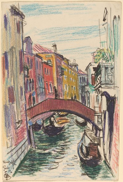 Canal, Venecia de Oscar F. Bluemner