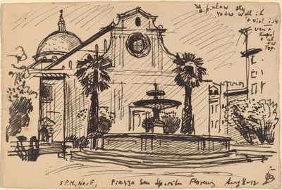 Piazza S. Spirito, Florencia de Oscar F. Bluemner