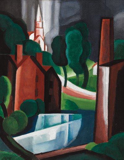 Pueblo de New Hampshire de Oscar Florianus Bluemner