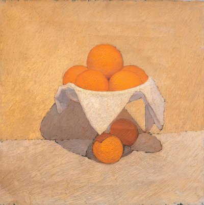 Puesto de frutas con naranjas de Oscar Ghiglia