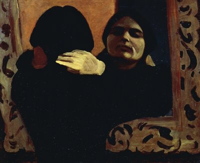 Isa en el espejo (La esposa del artista) de Oscar Ghiglia