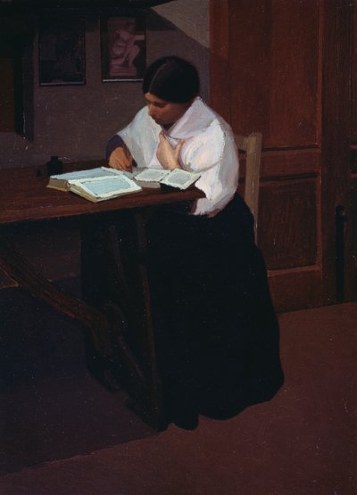 Mujer escribiendo de Oscar Ghiglia
