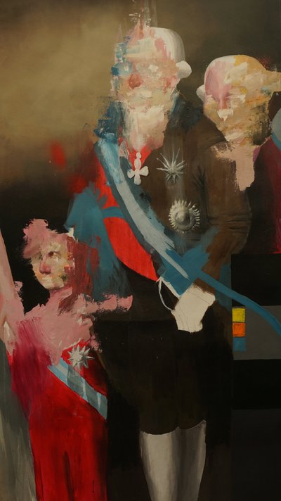 Imperial Reverie, 2020-2025 (acrílico y óleo sobre lienzo) de Oscar Nin