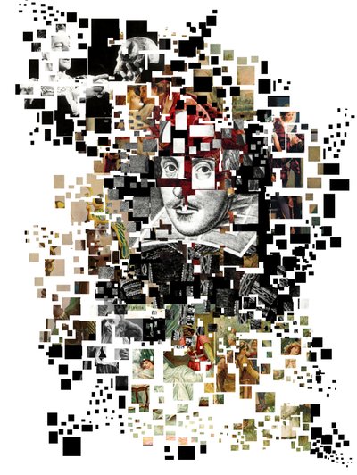 Collage de William Shakespeare (impresión de Oscar Vila Nieto