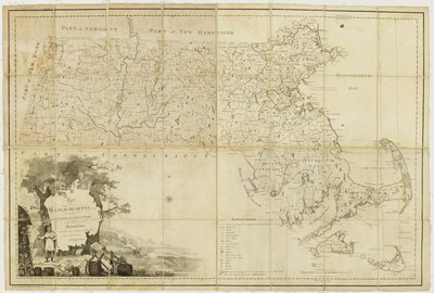 Mapa de Massachusetts propiamente dicho: compilado a partir de encuestas reales realizadas por orden del Tribunal General y bajo la inspección de agentes de su nombramiento, 1802 de Osgood Carleton
