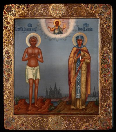 Basilio el Bendito y Santa María de Egipto, 1901 de Osip Semionovich Chirikov