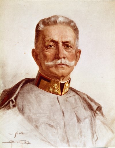 Retrato de Franz Conrad von Hotzendorf, Jefe de Estado Mayor del Ejército Austrohúngaro de Oskar Bruch
