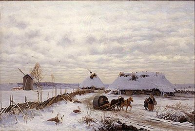 Paisaje de invierno de Oskar Hoffmann