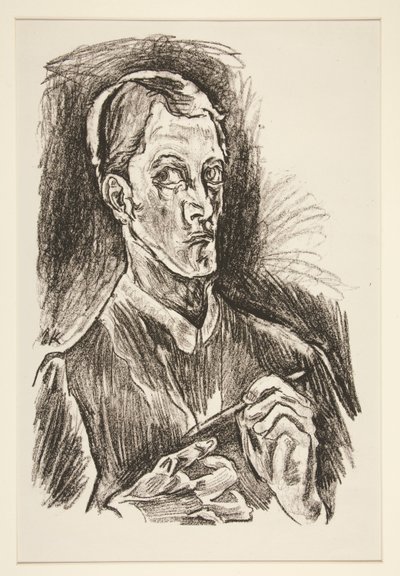 Autorretrato, del portafolio de Oskar Kokoschka
