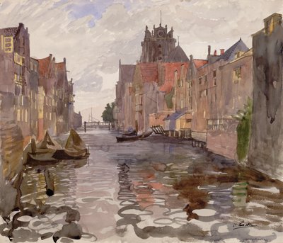Canal en Dordrecht de Oskar Laske