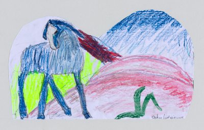 Caballo azul según Franz Marc de Oskar Ludwig