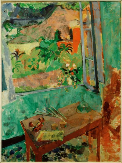 Estudio con vista a la casa y puente, Levanto de Oskar Moll