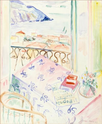 Habitación con balcón con vista a Positano de Oskar Moll