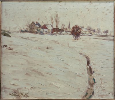 Paisaje nevado cerca de Grafrath de Oskar Moll