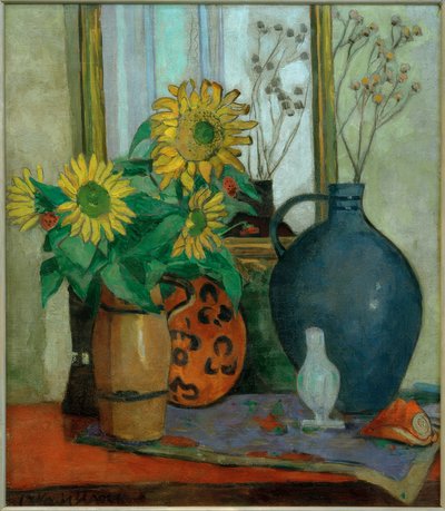 Girasoles con cuenco de Matisse de Oskar Moll