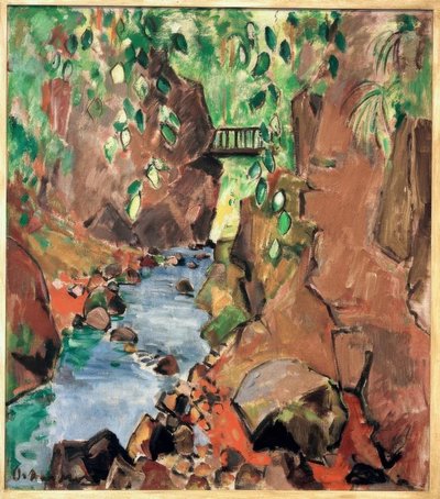 Cascada de Wölfels con puente de Oskar Moll