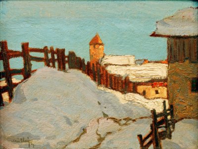 Pueblo en invierno de Oskar Mulley