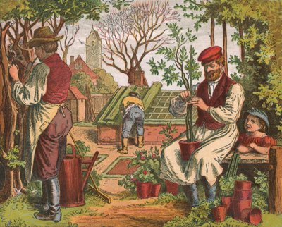 Jardinería, 1871 de Oskar Pletsch
