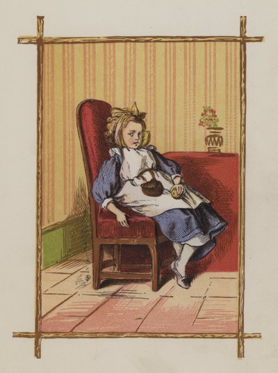 Niña sentada en una silla de Oskar Pletsch