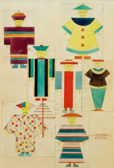 7 figurines para Ruiseñor de Oskar Schlemmer