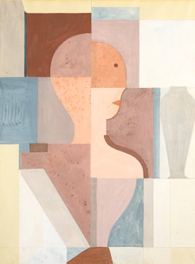 Torso dividido mirando a la derecha de Oskar Schlemmer
