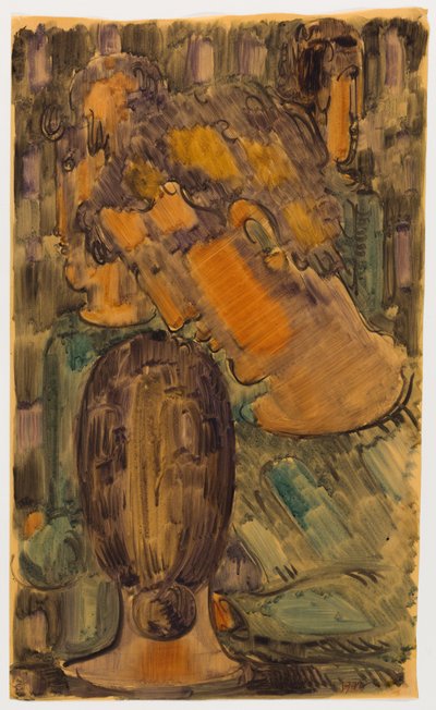 Gruppe von vier mit diagonaler Ansicht de Oskar Schlemmer