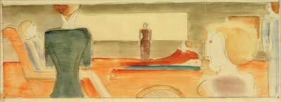 Interior con seis figuras I de Oskar Schlemmer