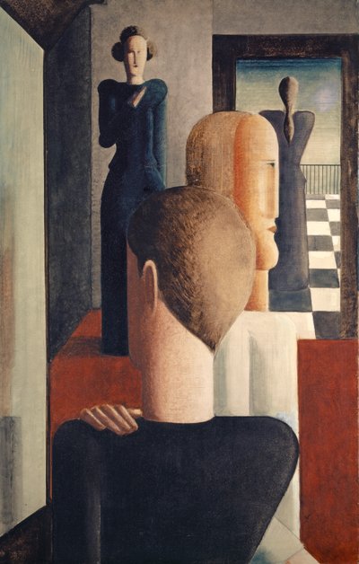 Interior con cinco figuras, romano de Oskar Schlemmer