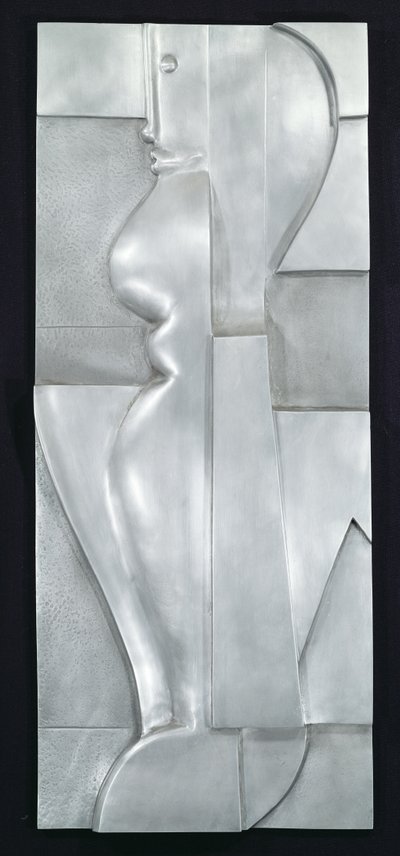 Relieve H. Figura Abstracta, 1919 (aluminio) de Oskar Schlemmer