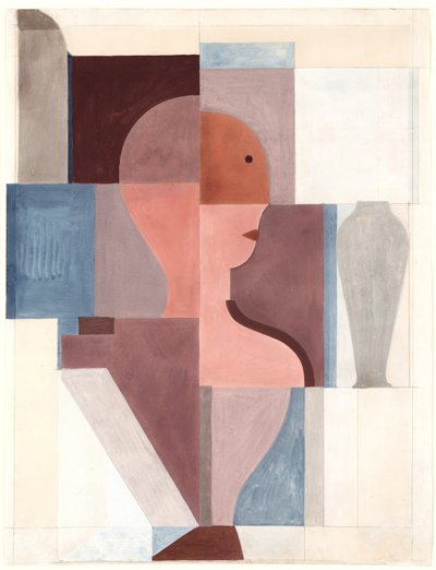 Figura dividida a la derecha de Oskar Schlemmer