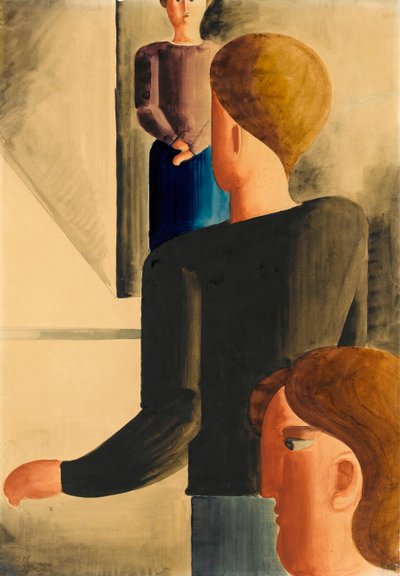 Tres figuras en la habitación Gesto simple de Oskar Schlemmer