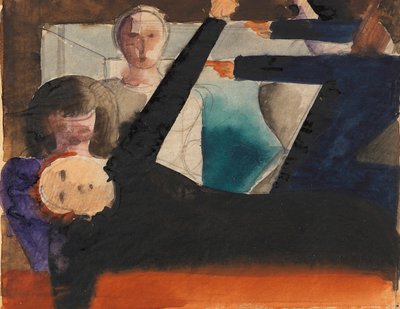 Zwiegespräch Anklage, ca. 1924-1925 de Oskar Schlemmer