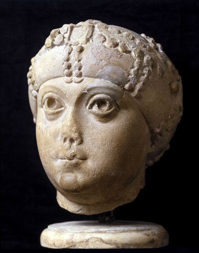 Cabeza de mármol de Amalasonte (Amalasunta) reina de los ostrogodos (muerta en 535), hija de Teodorico el Grande, rey de los ostrogodos. de Ostrogothic Ostrogothic
