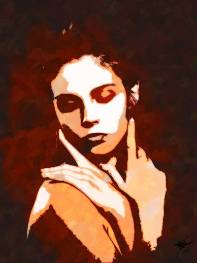 Mujer de «Moody Orange» de Osvaldo Russo