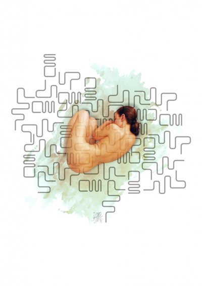 Mujer desnuda: sereno y abstracto de Osvaldo Russo