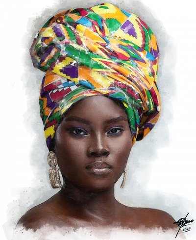 Una mujer africana majestuosa de Osvaldo Russo