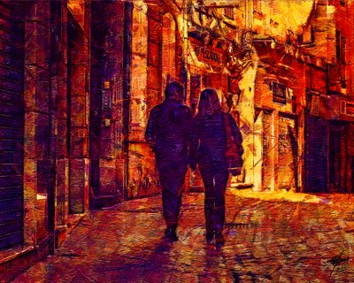 Paseo nocturno por la ciudad romántica de Osvaldo Russo