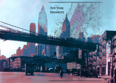 Mapa antiguo de Nueva York de Osvaldo Russo
