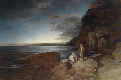 Alemán: Evening on the coast de Oswald Achenbach