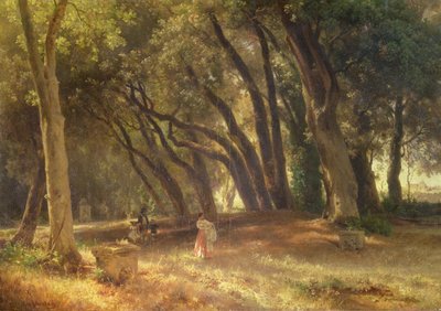 En el jardín de la Villa Borghese de Oswald Achenbach