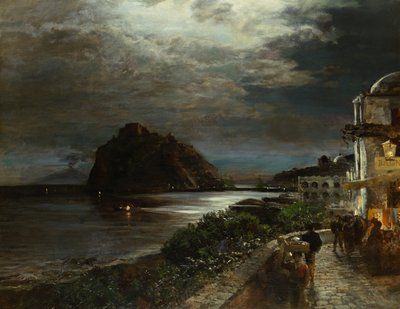El castillo aragonés de Ischia de Oswald Achenbach