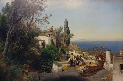 Vista de la bahía de Nápoles de Oswald Achenbach