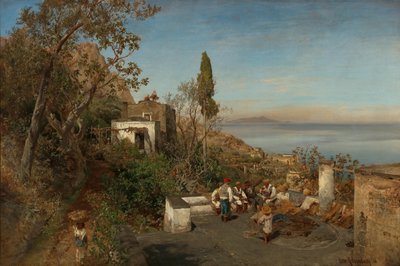 Vista de la bahía de Nápoles de Oswald Achenbach