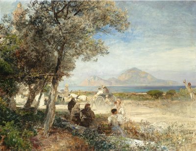 Vistas al Golfo de Nápoles de Oswald Achenbach