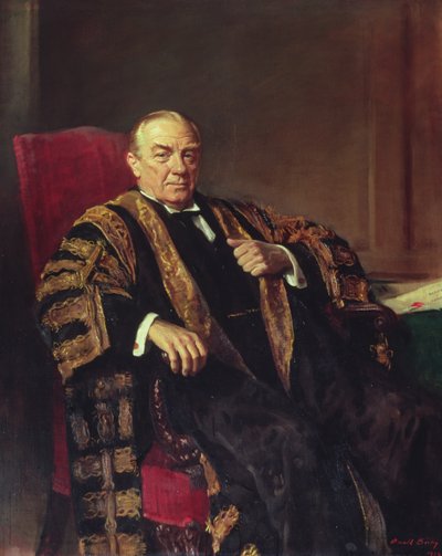 Retrato de Stanley Baldwin (1867-1947) (óleo sobre lienzo) de Oswald Hornby Joseph Birley